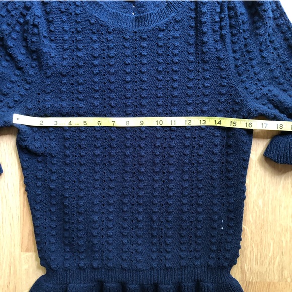 Navy Blue cotton/poly blend sweater by INC - Picture 10 of 11